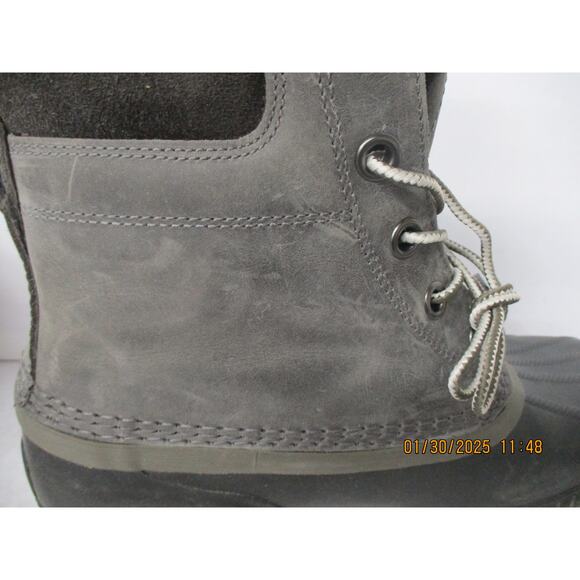 USED Sperry Men\'s Cheyanne Lace Rain Boot ,Grey/black/gum-Size 10 main image 4